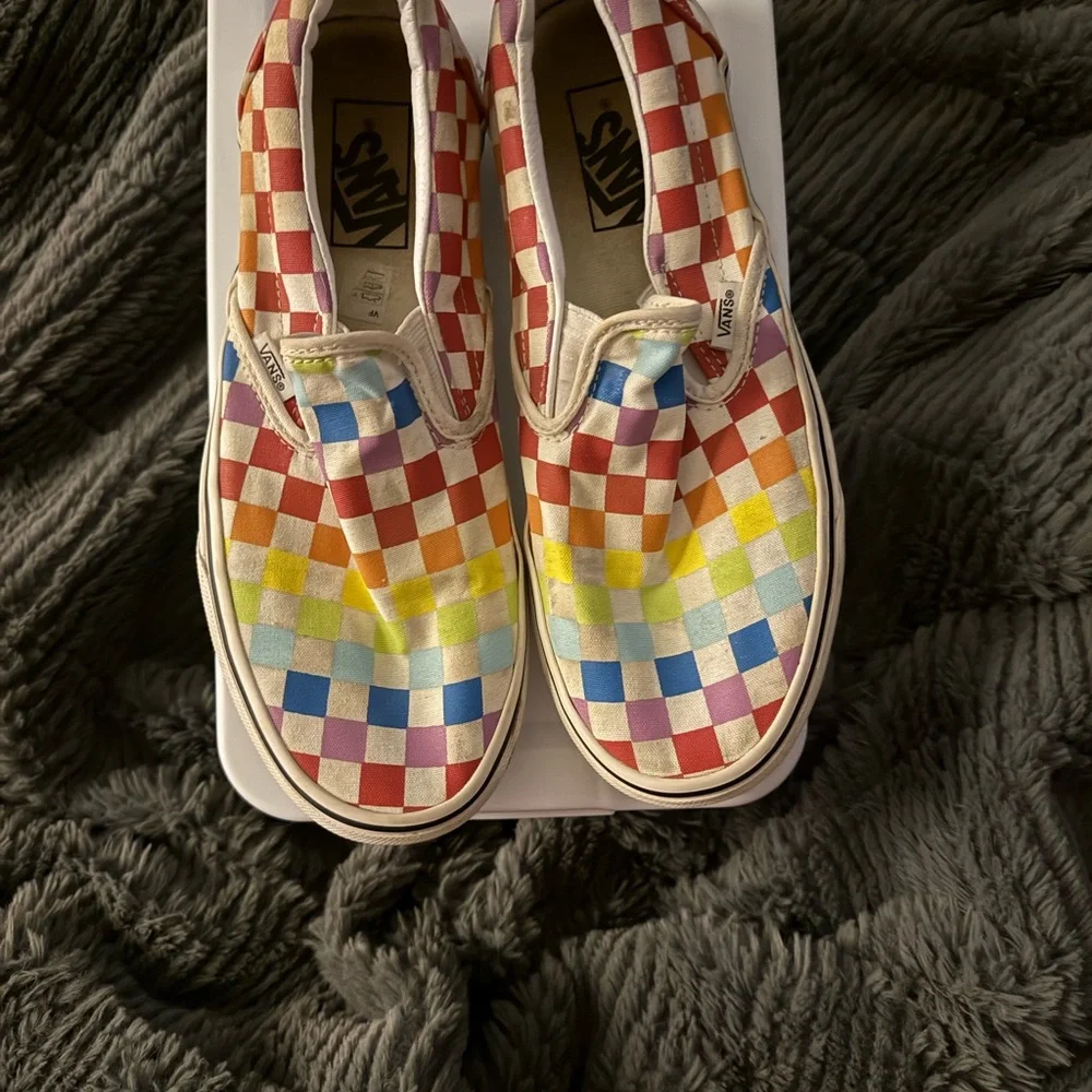 Vans Rainbow Checkered Slip-On Sneakers - Picture 2 of 4